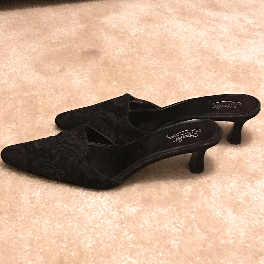 Women Black Mules, Size 11
